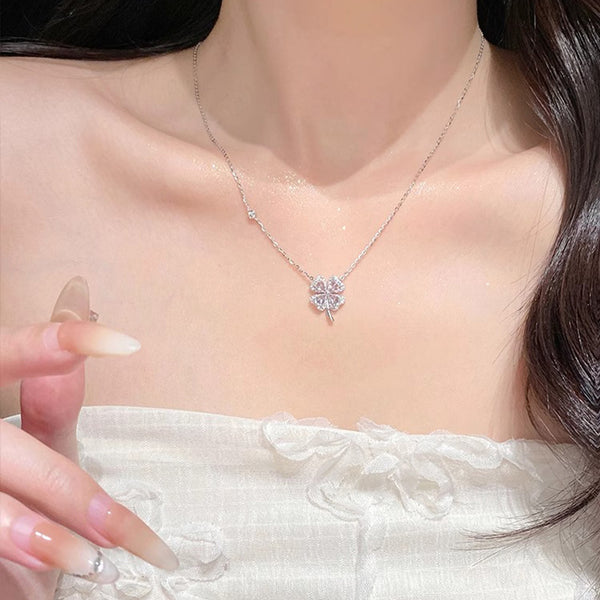 Lucky Four-leaf Clover Necklace For Women Light Luxury Minority
